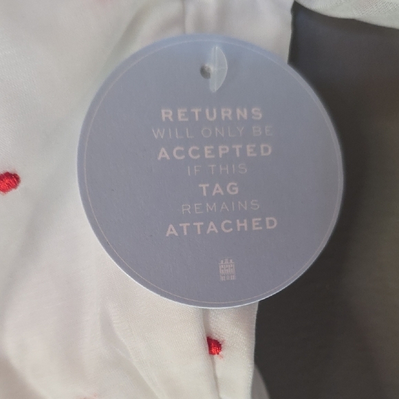 The Hill House Matilda Dress, White Dress with Cherry Red Dots - Picture 5 of 6